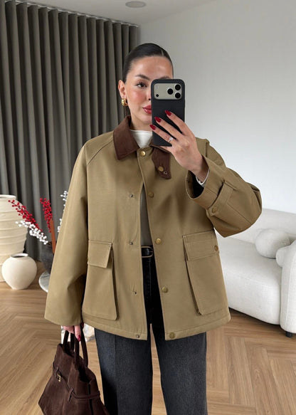 Barbour Kapitone Dolgulu Ceket HAKİ