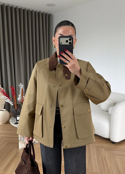 Barbour Kapitone Dolgulu Ceket HAKİ