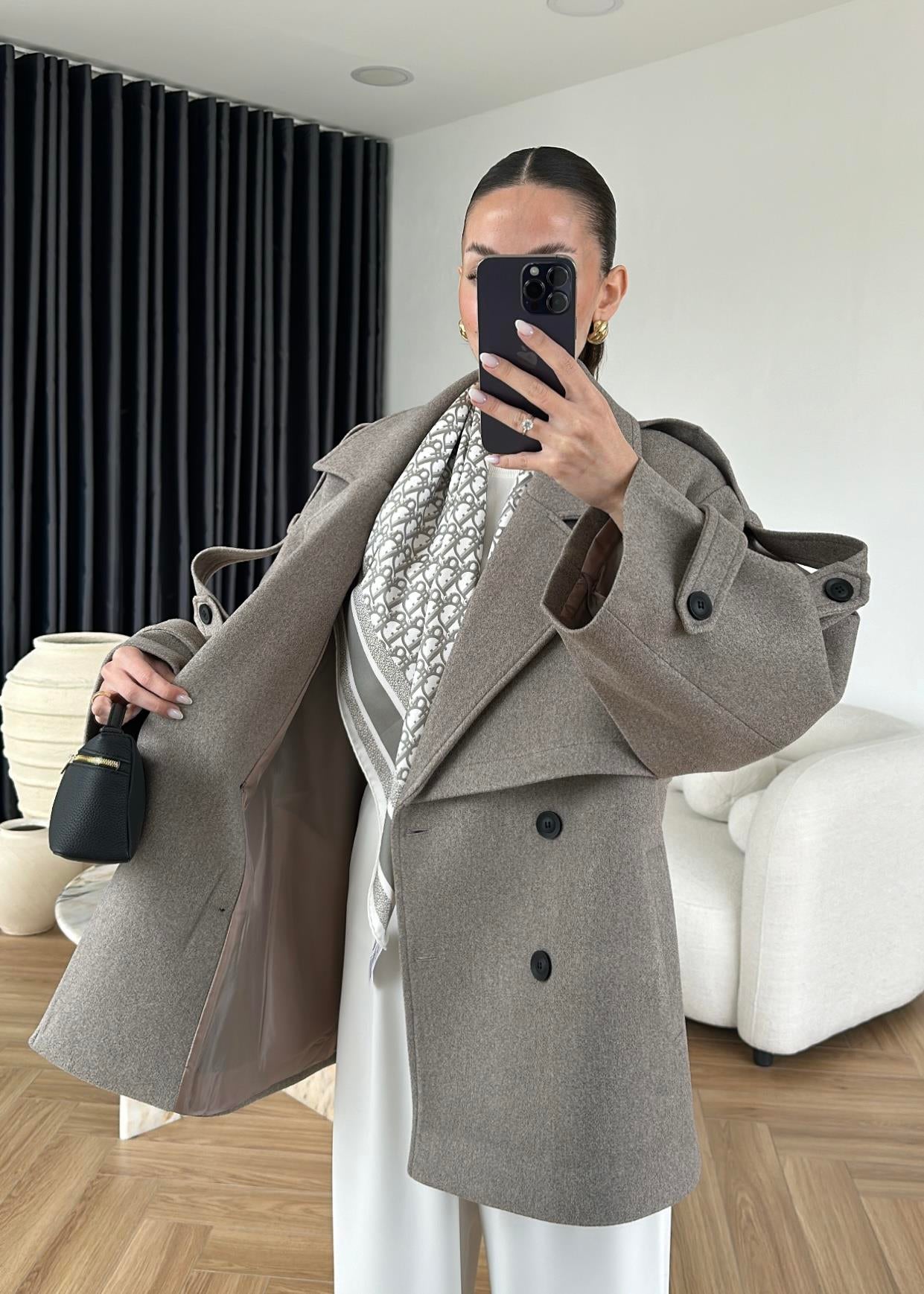 Ara Boy Kaşe Kaban VİZON
